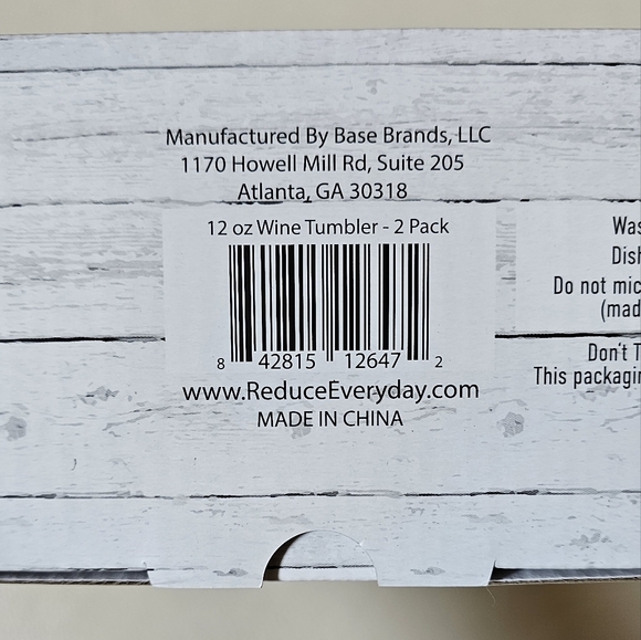 *Reduce 2pk 12oz Wine Tumbler - White/Cotton (Pink) - Picture 6 of 6